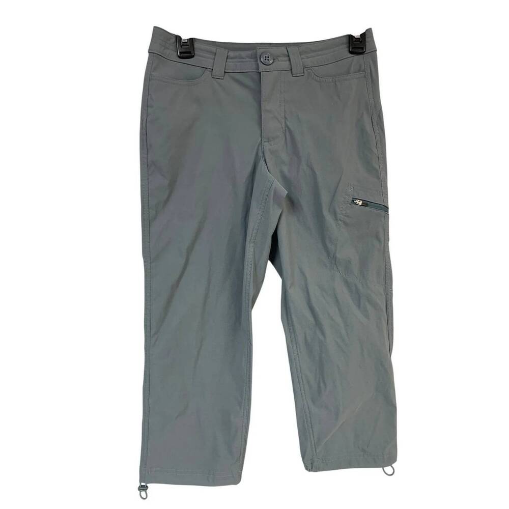 NEW EDDIE BAUER women's outdoor rainier capri pants in graphite gray